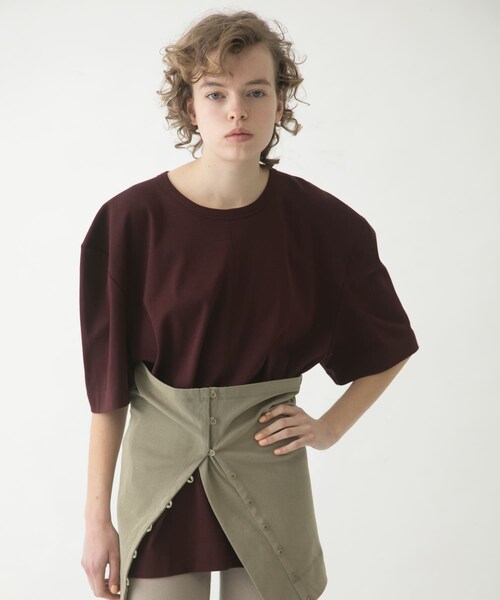 LAATO（ラート）の「puff shoulder big tee（Tシャツ/カットソー・レディース・インク/マロン/スカイ・Free）」の17枚目の写真