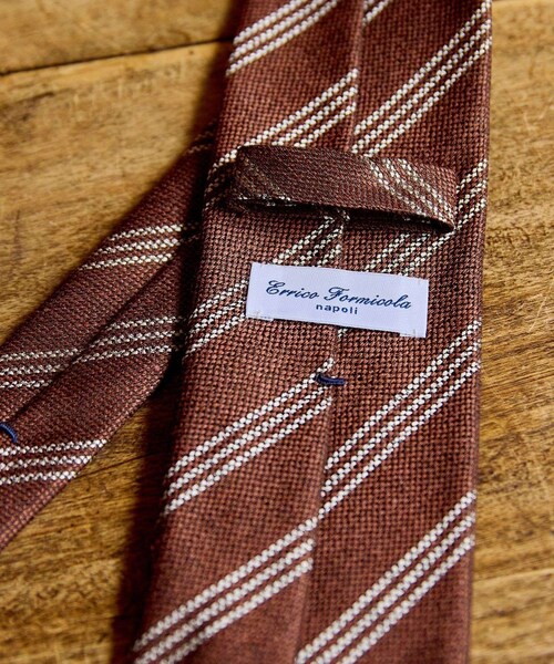 ADAM ET ROPE'（アダムエロペ）の「【Errico Formicola】TIE（ネクタイ・メンズ・ダークブラウン/ネイビー・F）」の7枚目の写真