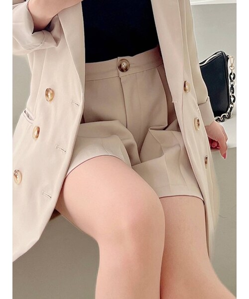 ◆FASHION NOVA◆リフレクティブ ショートパンツ セットアップ セール】 【セットアップ対応商品】T/Rギャバマリンショート