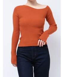 MURUA | スリットスリーブワンショルニット(ニット/セーター)