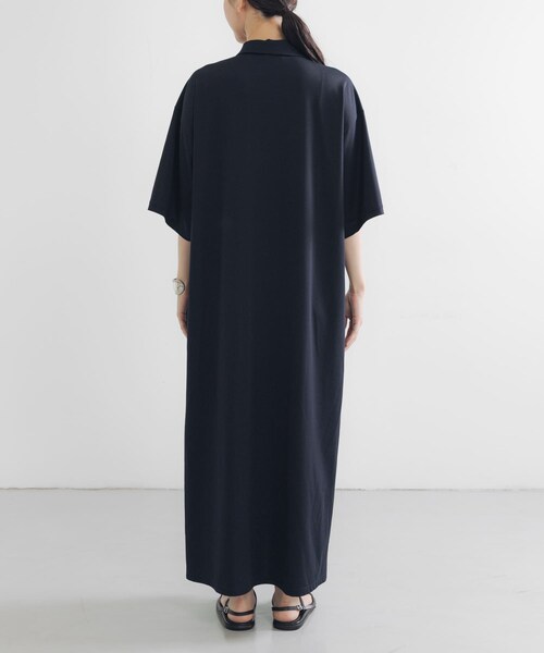 URBAN RESEARCH（アーバンリサーチ）の「レーヨンナイロンシャツカラーワンピース（ワンピース・レディース・BORDEAUX/NAVY・FREE）」の12枚目の写真