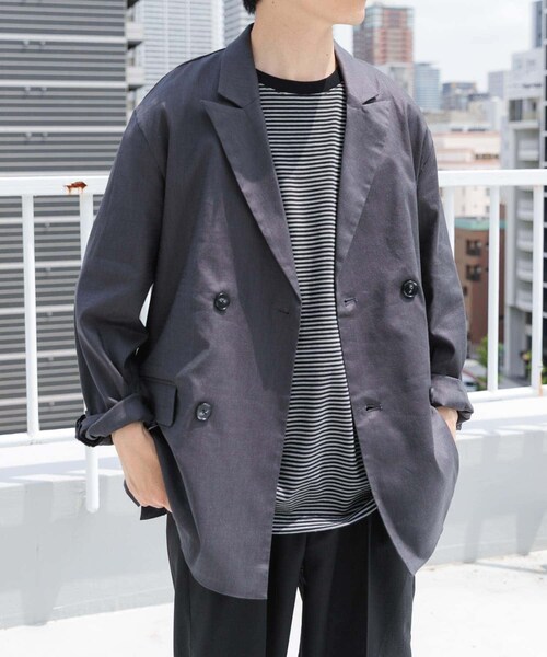 ITEMS URBANRESEARCH(アイテムズ アーバンリサーチ)の「『セットアップ対応』Linen Blend Double Jacket(テーラードジャケット・メンズ・CHA/IVO/BRN・M/L)」の17枚目の写真