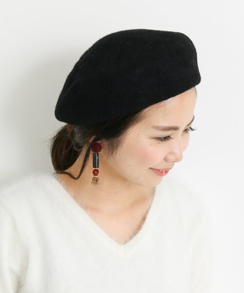 URBAN RESEARCH Sonny Label（アーバンリサーチサニーレーベル）の「リブ付きウールベレー帽∴（ハンチング/ベレー帽・レディース・ネイビー/ブラック/グレー/レッド・one）」の7枚目の写真