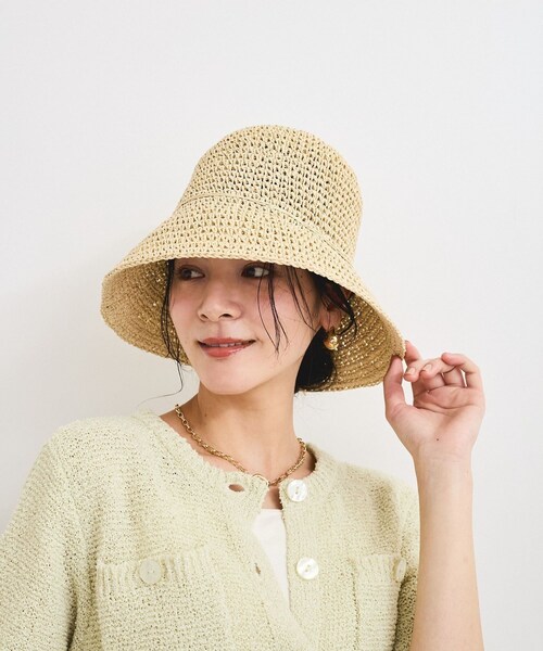 VIS（ビス）の「シンプル雑材ハット（ハット・レディース・ダークブラウン/ベージュ/ベージュ系・F）」の9枚目の写真