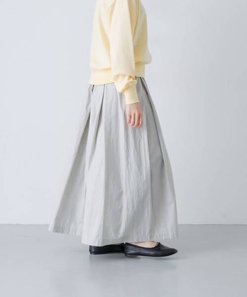 かぐれ（カグレ）の「コットンタックスカート（スカート・レディース・LIGHT GRAY/CHARCOAL/BLACK・Free）」の14枚目の写真