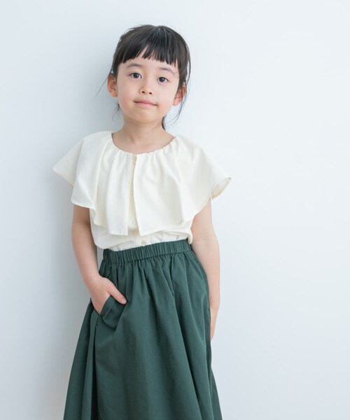 URBAN RESEARCH DOORS(アーバンリサーチドアーズ)の「2WAYフリルブラウス(KIDS)(その他トップス・キッズ・LAVENDER/IVORY・105/120/135)」の7枚目の写真