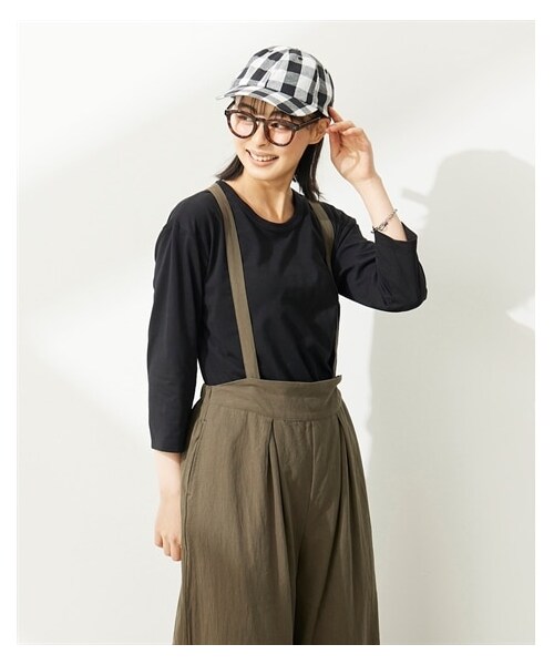 nissen（ニッセン）の「綿１００％汗染みしにくいクルーネック７分袖Ｔシャツ＜大きいサイズ有＞（Tシャツ/カットソー・レディース・黒/ネイビー/オフホワイト/グレイッシュモカ/モスカーキ/ロイヤルグリーン/スモークピンク/アプリコット/ライムイエロー/ダークグリーン/ラズベリー/グレイッシュパープル/ソフトピンク・L/LL/3L/4L/5L/6L/8L/10L/M/S）」の21枚目の写真