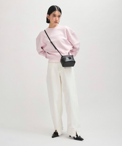 ADAM ET ROPE'(アダムエロペ)の「【サステナブル】・【新色追加】ルーズフィットアジャストデニム(デニムパンツ・レディース・ホワイト/ダークブラウン/サックス/ベージュ系/ブラック/キナリ/ネイビー/ブルー系・34/36/38)」の14枚目の写真