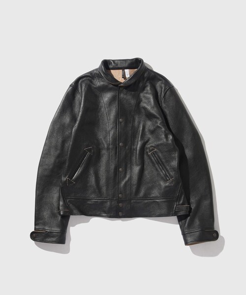 ADAM ET ROPE'（アダムエロペ）の「【Mister Freedom/ミスターフリーダム】CAMPUS STUD JACKET COWHIDE LEATHER（ライダースジャケット・メンズ・ブラック・40/42）」の20枚目の写真