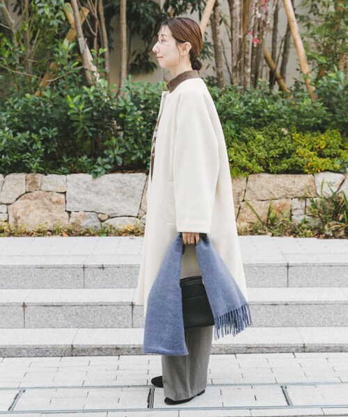 ITEMS URBANRESEARCH（アイテムズ アーバンリサーチ）の「シャーベットカラーコート（テーラードジャケット・レディース・MNT/CREAM/CHOCO・Free）」の9枚目の写真