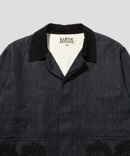 ADAM ET ROPE'(アダムエロペ)の「《別注》【Kartik Research / カルティック リサーチ】DENIM JACKET(デニムジャケット・メンズ・ブラック・L/M)」の21枚目の写真