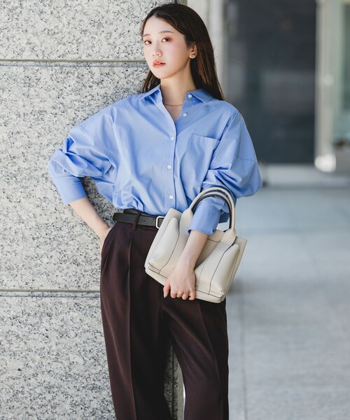 RODE SKO（ロデスコ）の「プチダブルポケットトートバッグ（トートバッグ・レディース・BEIGE/BLACK/MILK/GRAY/MINT/APRICOT/DARK BROWN・one）」の15枚目の写真