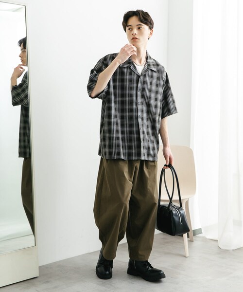 SENSE OF PLACE by URBAN RESEARCH（センスオブプレイスバイアーバンリサーチ）の「バレルレッグチノパンツ（チノパンツ・メンズ・L.MINT/CHARCOAL/BROWN・M/L）」の18枚目の写真