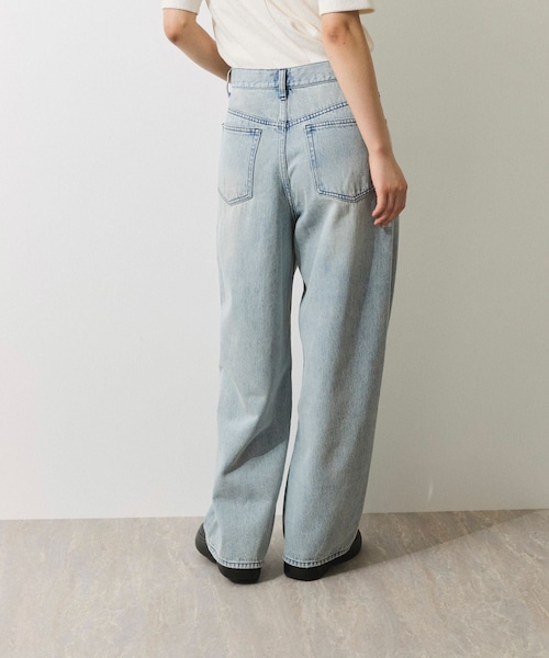 ADAM ET ROPE'（アダムエロペ）の「【WEB限定】ワイドストレートデニムパンツ（デニムパンツ・レディース・サックス・34/36/38）」の5枚目の写真