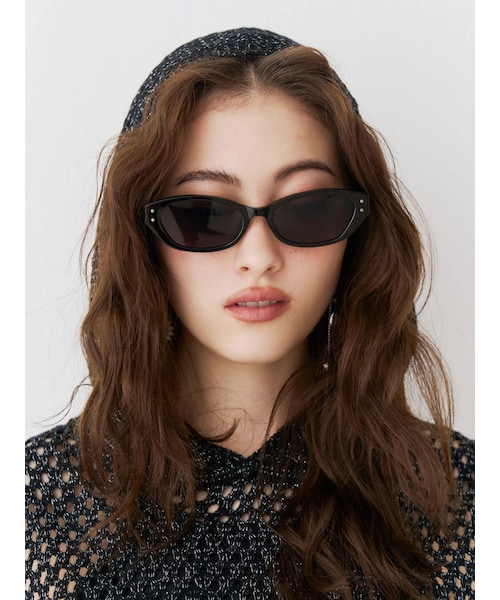 EVRIS（エヴリス）の「OVAL FRAME サングラス（サングラス・レディース・ブラック/ブラウン・F）」の4枚目の写真