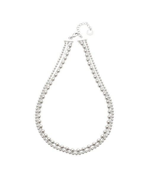 LAGUNAMOON（ラグナムーン）の「ミックスボールチェーンネックレス（ネックレス・レディース・シルバー/ゴールド・F）」の2枚目の写真