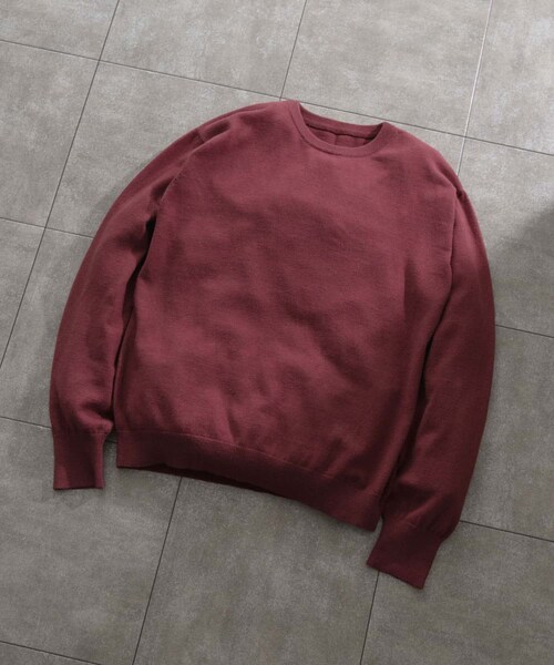ITEMS URBANRESEARCH（アイテムズ アーバンリサーチ）の「カシミヤ×コットンクルーネックセーター（ニット/セーター・メンズ・GRY/BRD/MOC/BLK・M/L）」の4枚目の写真