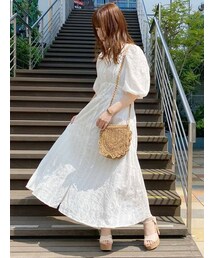 dazzlin | コットンバックオープンフレアワンピース(ワンピース)