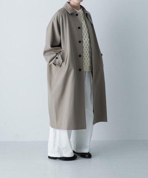 かぐれ（カグレ）の「ウーステッドウールコート（テーラードジャケット・レディース・GREGE/SAGE/NAVY・Free）」の4枚目の写真