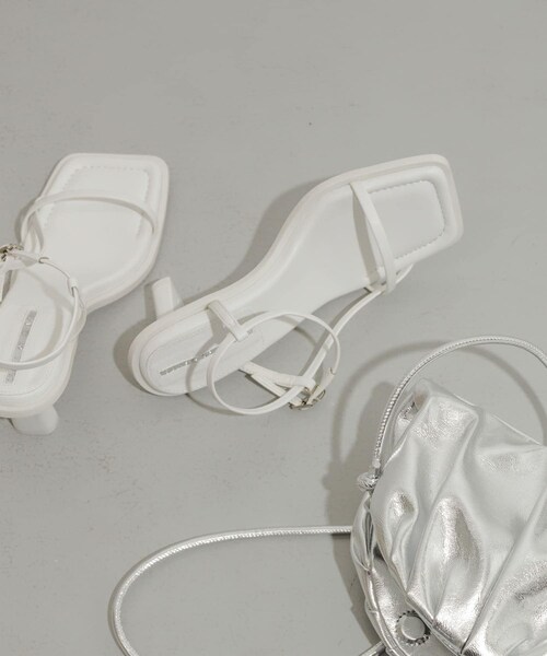 SENSE OF PLACE by URBAN RESEARCH（センスオブプレイスバイアーバンリサーチ）の「ワイドスクエアストラップサンダル（サンダル・レディース・WHITE/BLACK/L.BLUE/PINK・S/M/L）」の12枚目の写真