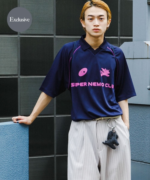 SENSE OF PLACE by URBAN RESEARCH(センスオブプレイスバイアーバンリサーチ)の「『別注』SHUHEI KOKI×SENSE OF PLACE ゲームシャツ(Tシャツ/カットソー・メンズ・BLACK/L.BLUE/NAVY・M/L)」の3枚目の写真