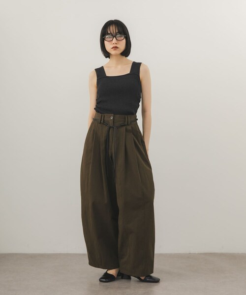 KBF（ケイビーエフ）の「2WAYリブニットタンクトップ（タンクトップ・レディース・IVORY/CHARCOAL/BROWN・One）」の17枚目の写真