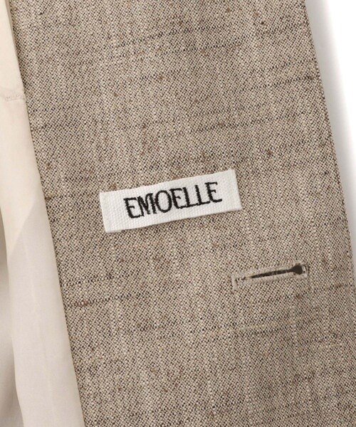 ADAM ET ROPE'(アダムエロペ)の「【EMOELLE】シルクネップシングルジャケット(テーラードジャケット・レディース・キナリ/ベージュ・36/38)」の22枚目の写真