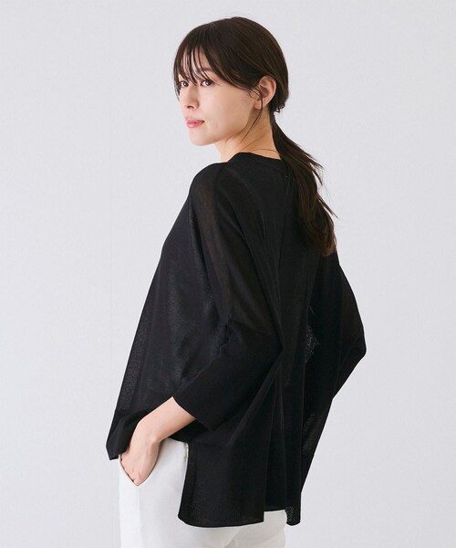 Jayro(ジャイロ)の「UVサラサラボックスシルエット前後差カーディガン(カーディガン/ボレロ・レディース・ブラック/ブラック系/ホワイト/ベージュ/ブルー/ピンク/キャメル/オレンジ・F)」の15枚目の写真