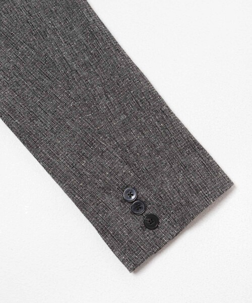 URBAN RESEARCH ROSSO（アーバンリサーチロッソ）の「シルクネップVネックジャケット（ノーカラージャケット・レディース・BLACK/BROWN・36/38）」の17枚目の写真