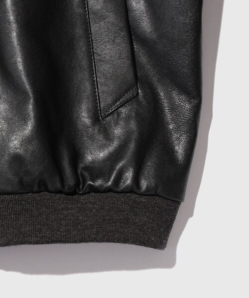 ADAM ET ROPE'(アダムエロペ)の「A-2 GOAT LEATHER BLOUSON(ライダースジャケット・メンズ・ブラック・L/M/S)」の13枚目の写真