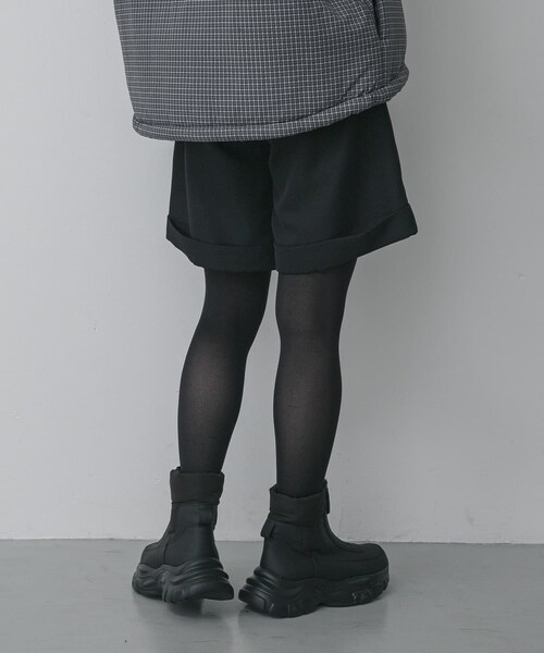 SENSE OF PLACE by URBAN RESEARCH（センスオブプレイスバイアーバンリサーチ）の「ターンバックハーフパンツ（その他パンツ・レディース・BLACK/Y.BEIGE・S/M）」の6枚目の写真