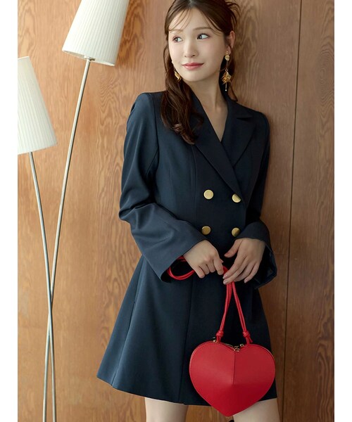 MERCURYDUO（マーキュリーデュオ）の「2WAYフィット&フレアジャケットワンピース（ワンピース・レディース・アイボリー/ベビーピンク/ミントグリーン/ネイビー・S/M）」の11枚目の写真