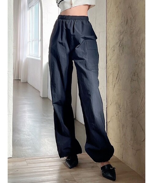 RESEXXY（リゼクシー）の「ルーズカーゴパンツ（カーゴパンツ・レディース・ピンク/ブラック/ホワイト・F）」の5枚目の写真