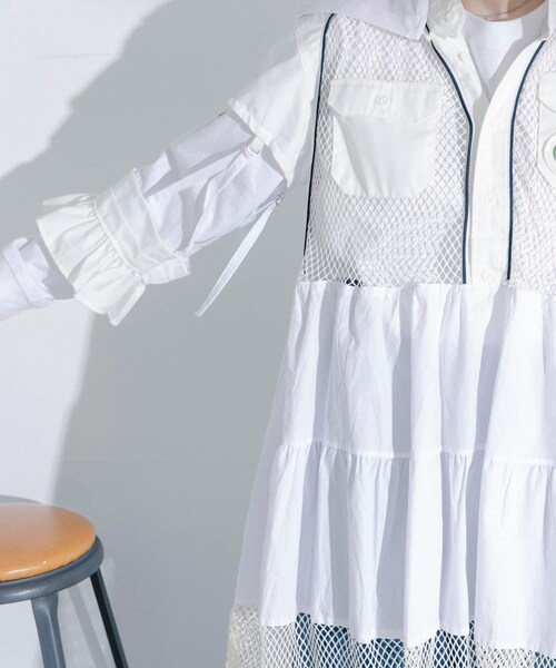 THE GOODLAND MARKET（ザグッドランドマーケット）の「old honey　-OH- 72℃ dress（ワンピース・レディース・beige/white・FREE）」の16枚目の写真
