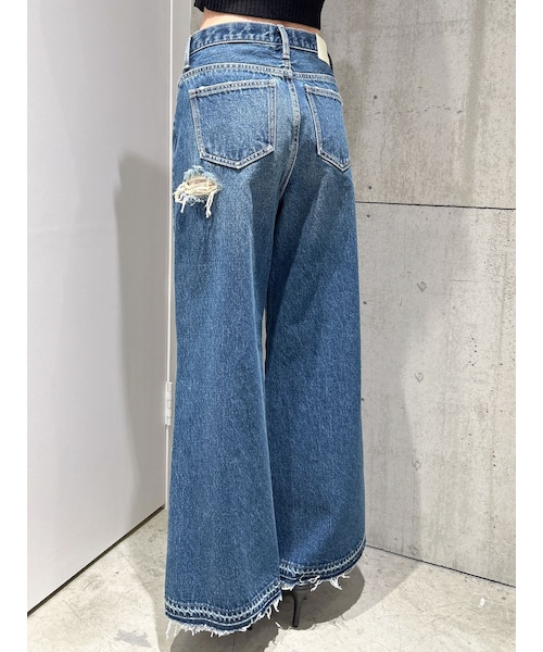 GYDA（ジェイダ）の「ハイウエストレースデザインフレアデニムパンツ（デニムパンツ・レディース・ブラック/ブルー・S/M）」の15枚目の写真