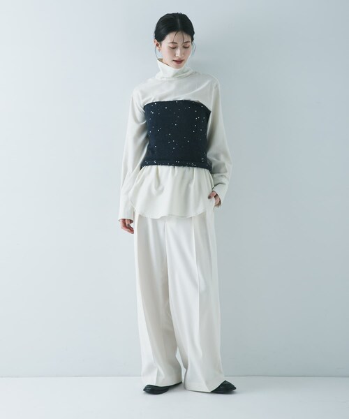 URBAN RESEARCH(アーバンリサーチ)の「スパンコールモヘヤチューブトップ(チューブトップ・レディース・OFF WHITE/NAVY・Free)」の19枚目の写真