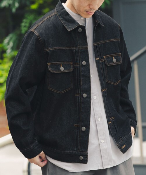 ITEMS URBANRESEARCH（アイテムズ アーバンリサーチ）の「『セットアップ対応』SOFT FEEL DENIM 2NDジャケット（デニムジャケット・メンズ・BLACK/GRAY/INDIGO BLU・M/L）」の6枚目の写真