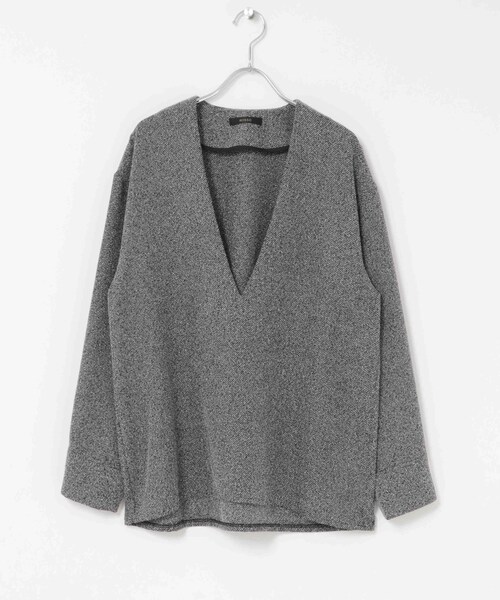 URBAN RESEARCH ROSSO（アーバンリサーチロッソ）の「ツイード深Vネックプルオーバー（シャツ/ブラウス・レディース・OFF/BLACK・Free）」の19枚目の写真