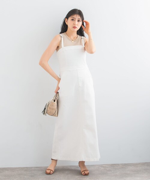 URBAN RESEARCH ROSSO（アーバンリサーチロッソ）の「『別注』Lee×ROSSO　BELTED CAMISOLE DRESS（ワンピース・レディース・ONE WASH/WHITE・XS/S）」の6枚目の写真