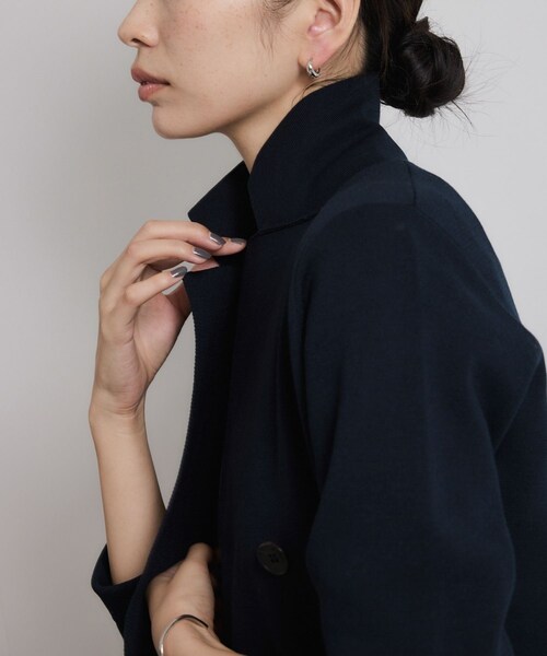 ROPE'（ロペ）の「ミラノリブ ニットダブルジャケット/イージーケア（テーラードジャケット・レディース・ベージュ/ネイビー・36/38）」の17枚目の写真
