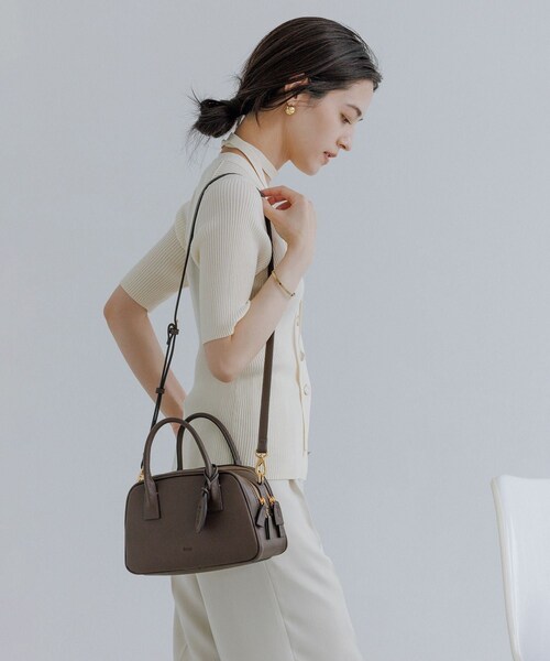 ROPE'(ロペ)の「【E'POR】TWO BOSTON BAG Mini/撥水・26AW新型(ハンドバッグ・レディース・ブラック/ダークブラウン・F)」の9枚目の写真