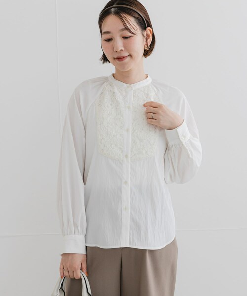 URBAN RESEARCH ROSSO（アーバンリサーチロッソ）の「F by ROSSO　モチーフレース切替ブラウス（シャツ/ブラウス・レディース・OFF WHITE/BLACK・FREE）」の9枚目の写真