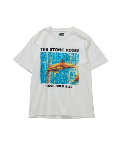 bonjour records（ボンジュールレコーズ）の「The Stone Roses/ザ・ストーン・ローゼス for bonjour records Official T-shirt（Tシャツ/カットソー・レディース・スミクロ/ホワイト/ホワイト系/オフホワイト/キナリ/グリーン系/ネイビー系/ブルー/ブルー系/レッド系/ピンク系・L/M/XL/XXL/S）」の9枚目の写真