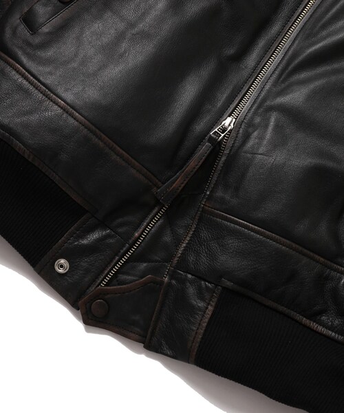 ADAM ET ROPE'（アダムエロペ）の「【CCU/シーシーユー】BOMBER JACKET（MA-1・メンズ・ブラック/ダークブラウン・2）」の9枚目の写真