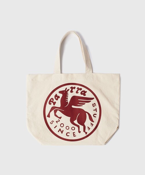 ADAM ET ROPE'（アダムエロペ）の「【by Parra/バイ・パラ】  Last chance books tote bag（トートバッグ・メンズ・キナリ・F）」の3枚目の写真