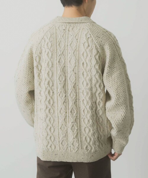 ITEMS URBANRESEARCH（アイテムズ アーバンリサーチ）の「ウール混 フィッシャーマンカーディガン（カーディガン/ボレロ・メンズ・WHT/NVY/BLK・M/L）」の16枚目の写真