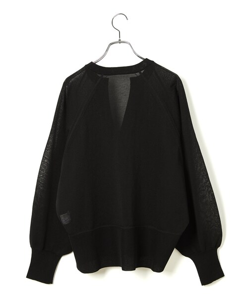 ADAM ET ROPE'（アダムエロペ）の「【WEB限定】キーネックシアーカーディガン（カーディガン/ボレロ・レディース・ブラック/ブラック系/ホワイト/ホワイト系/ブルー/ピンク・F）」の20枚目の写真