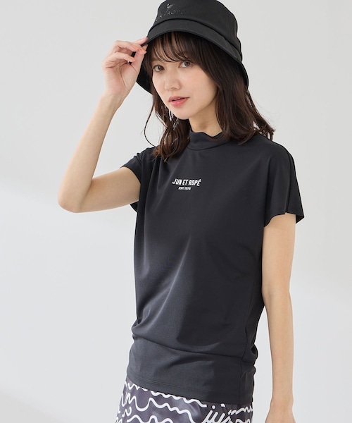 ROPE'（ロペ）の「ウェーブグラフィックプルオーバー/UV・吸水速乾（Tシャツ/カットソー・レディース・ブラック/ホワイト/ターコイズ・L/M/S/XL）」の8枚目の写真