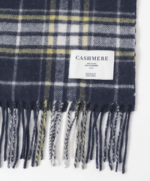 URBAN RESEARCH ROSSO（アーバンリサーチロッソ）の「カシミヤチェックマフラー（マフラー・レディース・BEIGE/MINT/NAVY・FREE）」の10枚目の写真