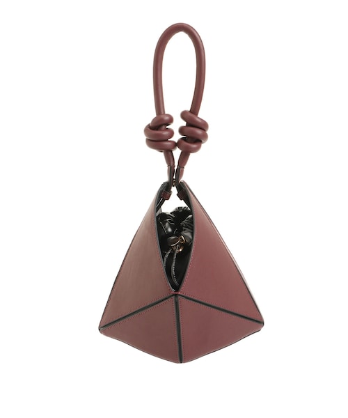 ELENDEEK(エレンディーク)の「TRIANGLE 2WAY BAG(ハンドバッグ・レディース・ブラック/ボルドー/シルバー・F)」の4枚目の写真